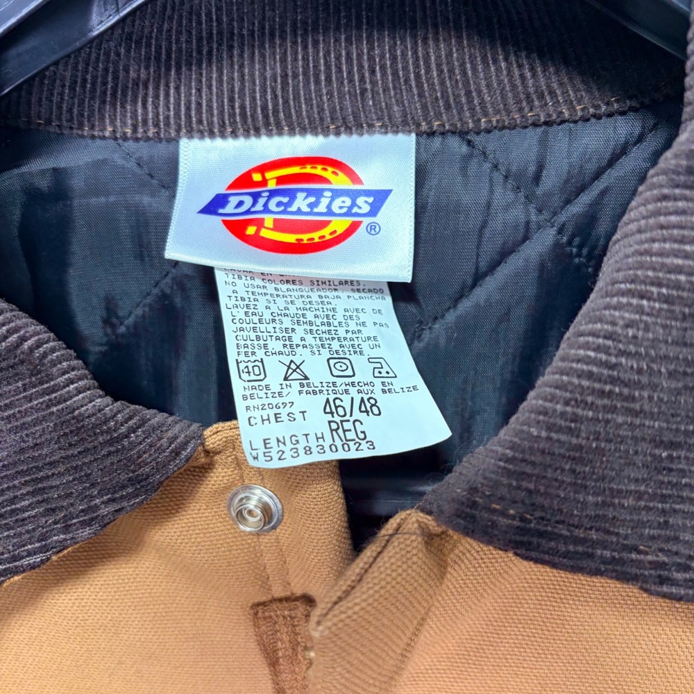 Dickies Mens Brown Duck Canvas Insulated Coveralls Work Suit 46/48 REG - Picture 3 of 6